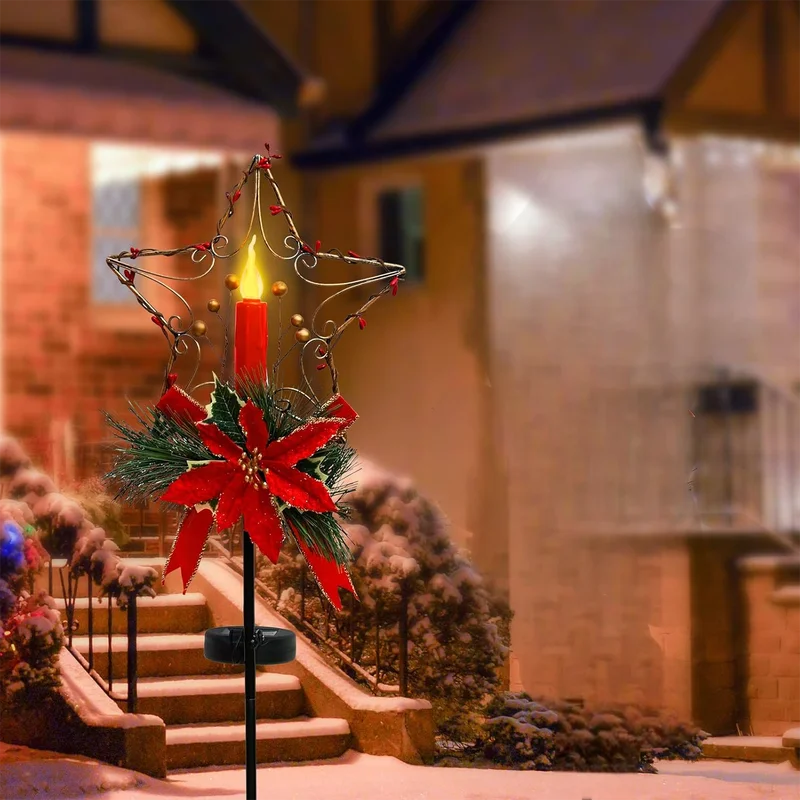 SM25268 PP Plastic Christmas Star Solar Stake Light_11