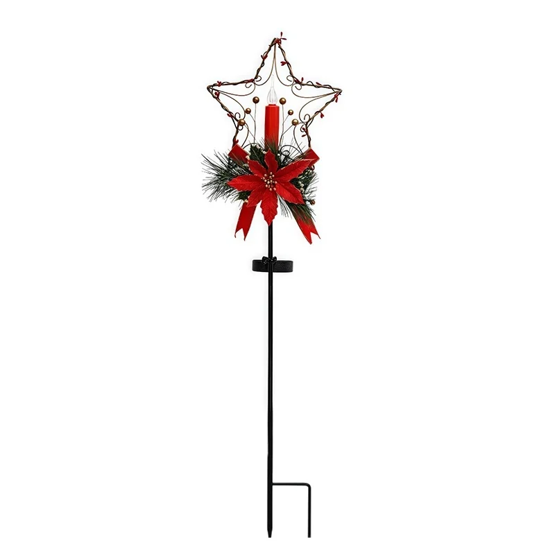 SM25268 PP Plastic Christmas Star Solar Stake Light_8