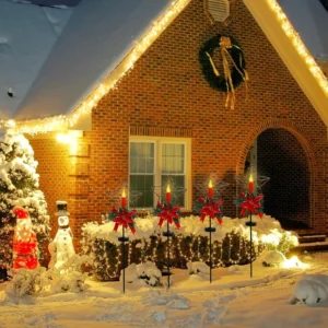 SM25268 PP Plastic Christmas Star Solar Stake Light_9