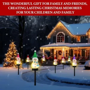 SM25303 EVA Solar Snowman Stake Lights - Set of Four Snowmen_3