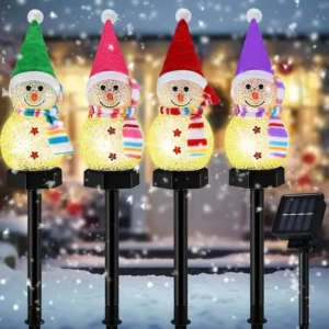SM25303 EVA Solar Snowman Stake Lights - Set of Four Snowmen_4