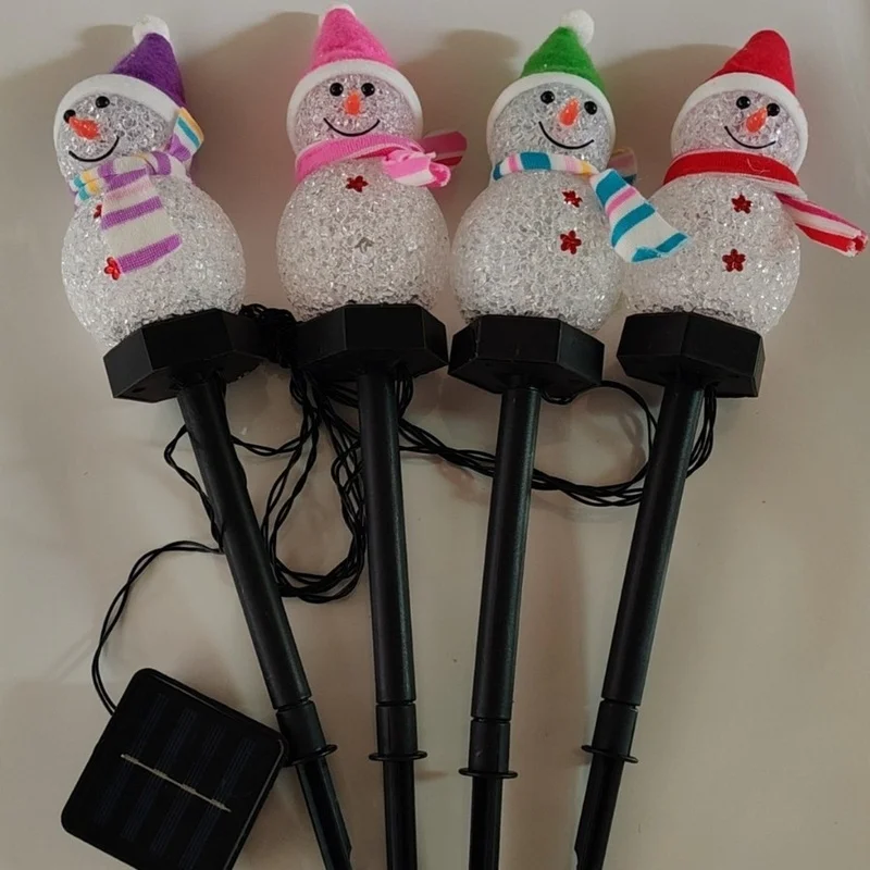 SM25303 EVA Solar Snowman Stake Lights - Set of Four Snowmen_5