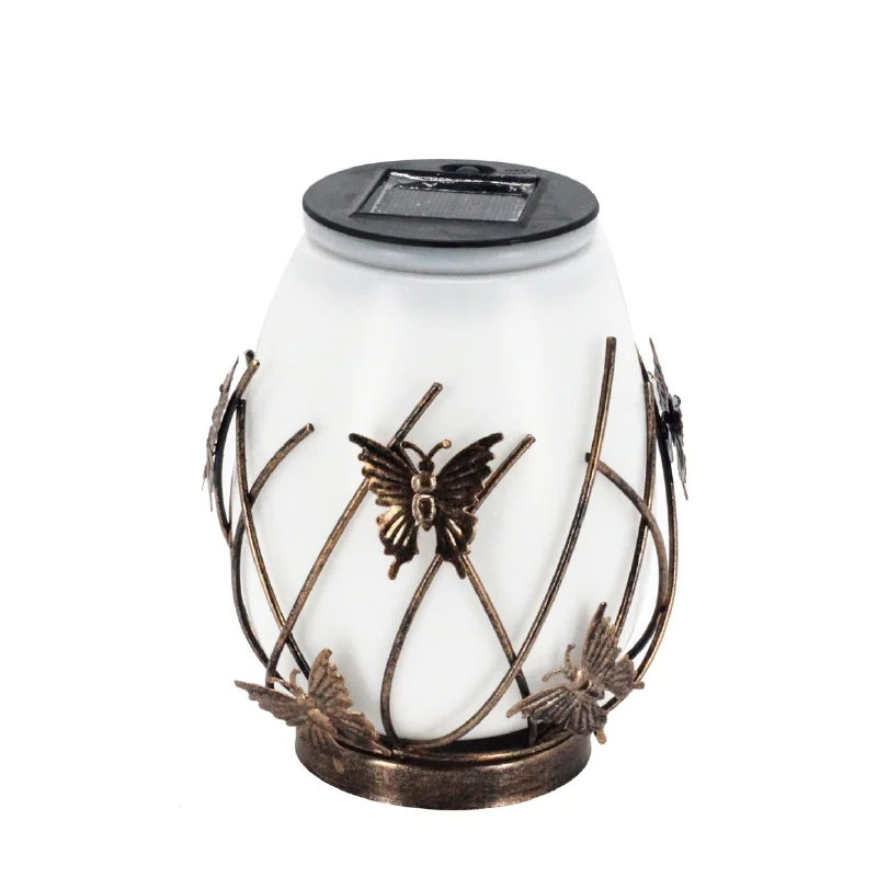 SM25304 Plastic PP+PE Butterfly Animal Solar Hanging Lantern Light_2
