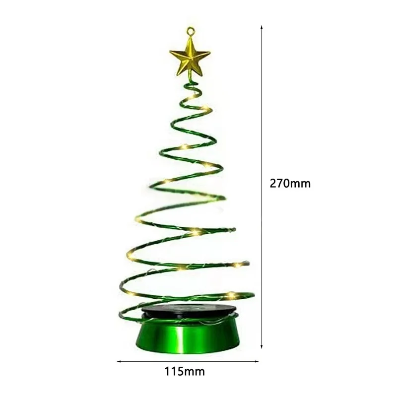 SM25311 PP Plastic Solar Christmas Tree Tabletop Light