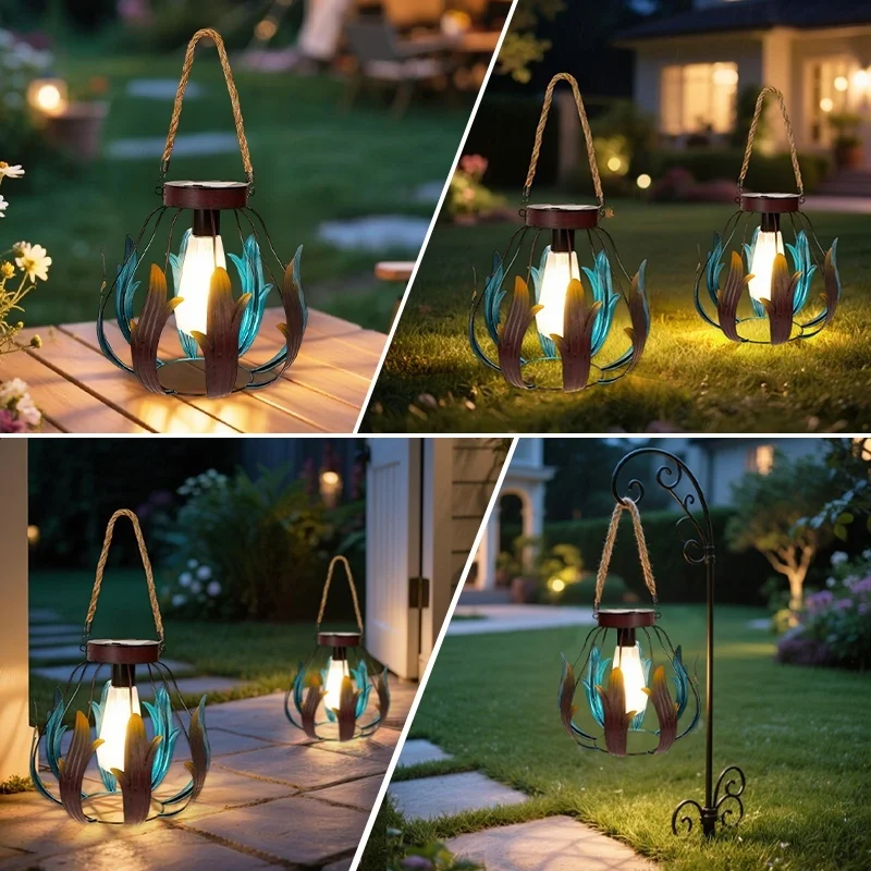 SM25348 PP Plastic Solar Hanging Decorative Lantern_5