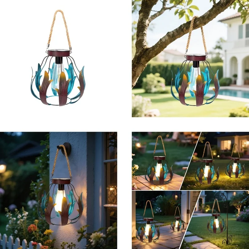 SM25348 PP Plastic Solar Hanging Decorative Lantern_6