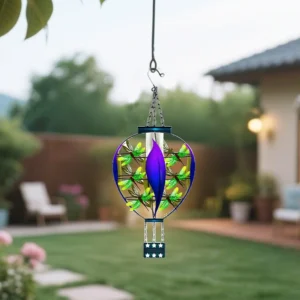SM25353 Plastic PP Solar Hanging Lantern with Dragonfly Animal Decor_4