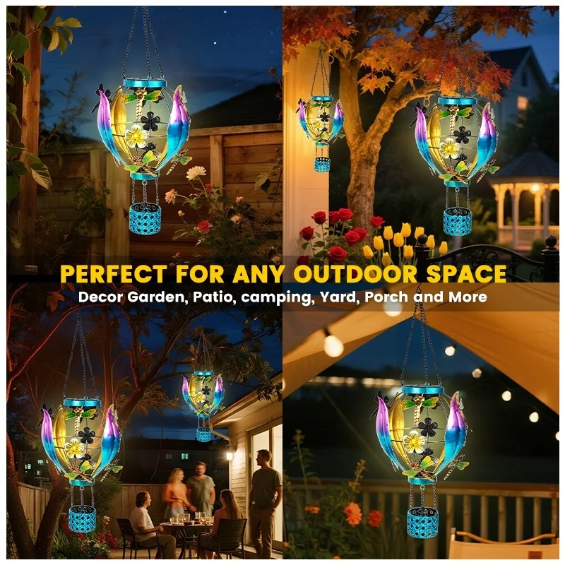 SM25353 Plastic PP Solar Hanging Lantern with Dragonfly Animal Decor_6