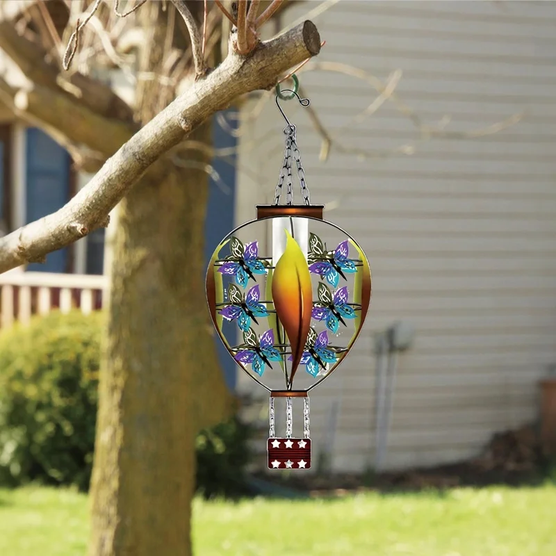 SM25354 PP Plastic Solar Hanging Lantern with Butterfly Animal Decor_7