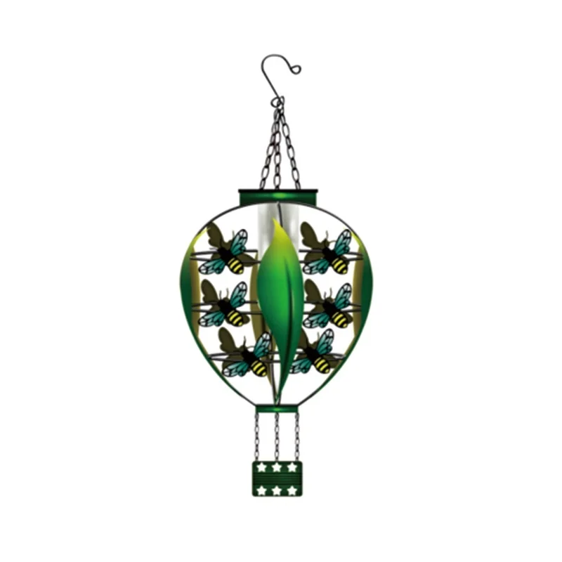 SM25355 Plastic PP Solar Hanging Lantern with Bee Animal Decor