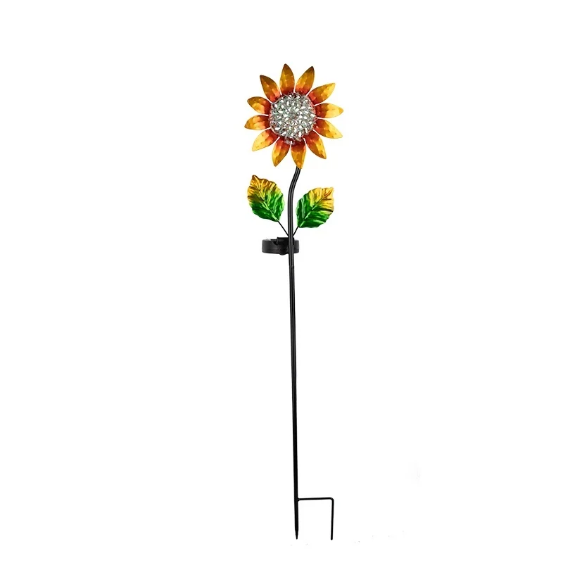 SM25358 Solar Stake Light - Plastic, PP, Metal, Iron, Flower & Sunflower Design_8