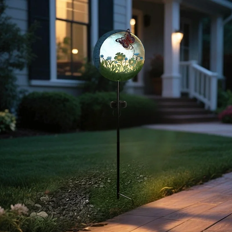SM25363 Solar Stake Light with Butterfly Animal Decor, Plastic PP Metal Iron_2