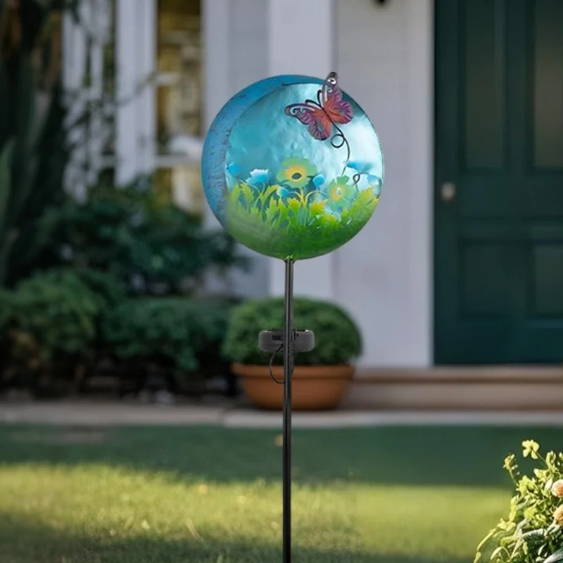 SM25363 Solar Stake Light with Butterfly Animal Decor, Plastic PP Metal Iron_3