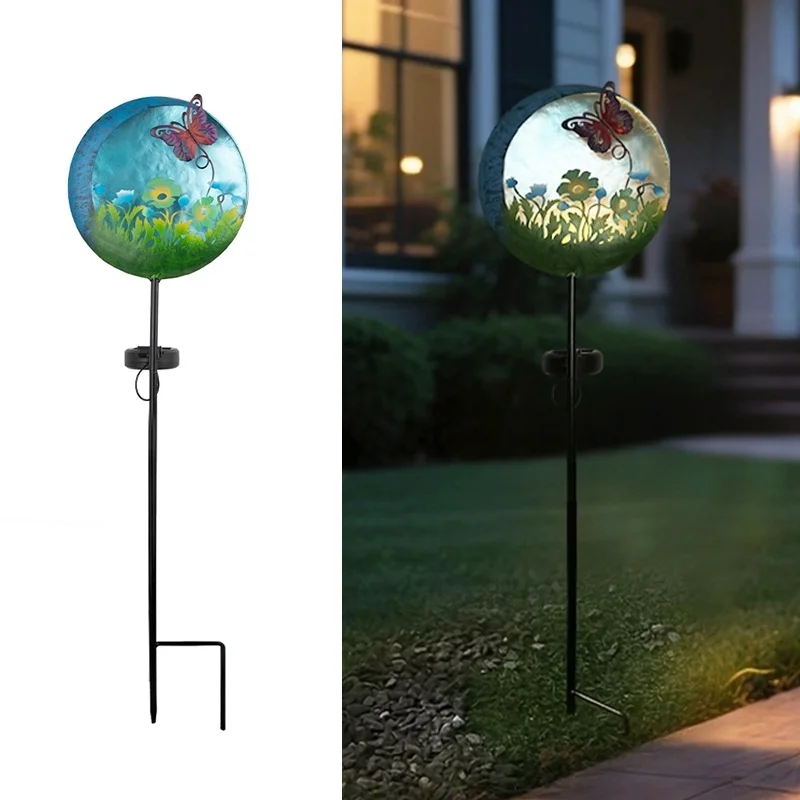 SM25363 Solar Stake Light with Butterfly Animal Decor, Plastic PP Metal Iron_6