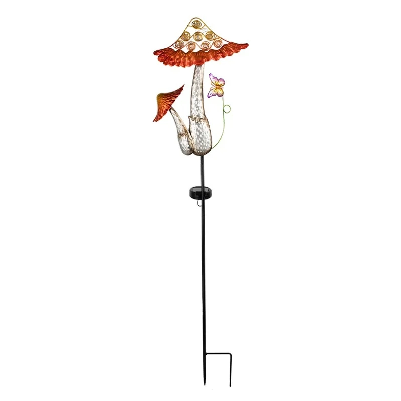 SM25366 Large Purple Decorative Solar-Powered Flower Stake Light - Plastic, PP, Metal, Iron