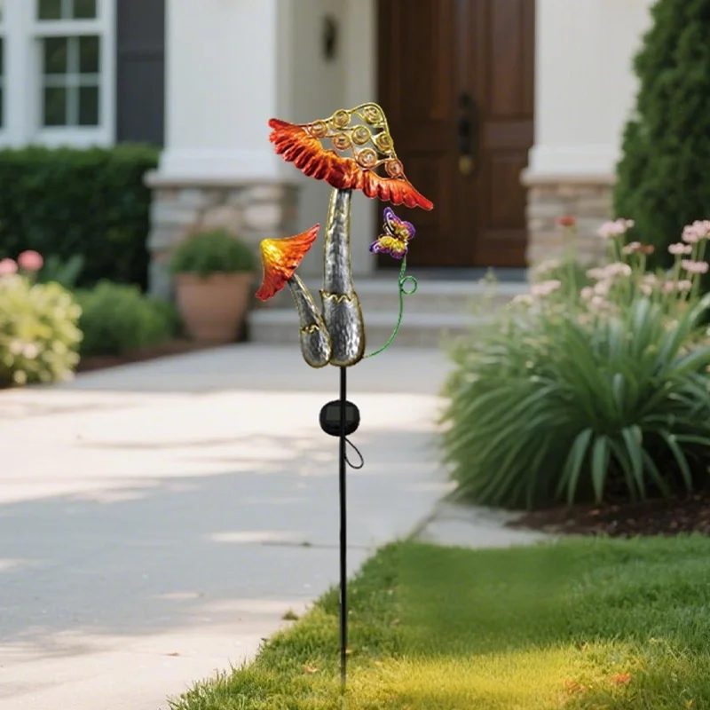 SM25366 Large Purple Decorative Solar-Powered Flower Stake Light - Plastic, PP, Metal, Iron_3