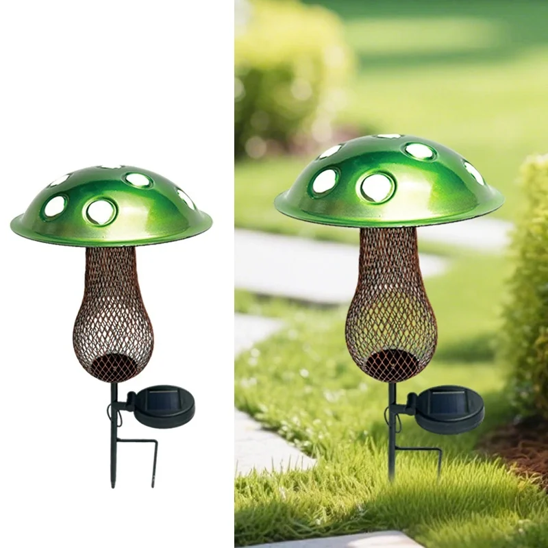 SM25367 Solar Mushroom Stake Light - Plastic PP, Metal Iron_3