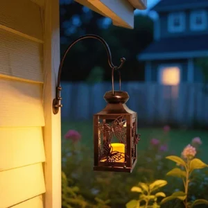 SM25382 PP Plastic Solar Hanging Lantern with Decorative Design_2