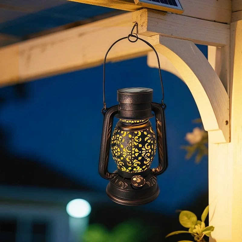 SM25383 - Vintage Solar Hanging Lantern - Plastic, PP, Metal, Iron_4