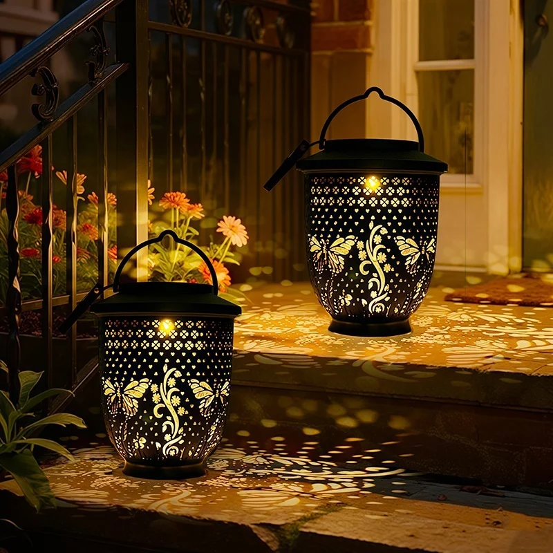 SM25388A PP Plastic Butterfly Animal Shape Hanging Solar Lantern_4