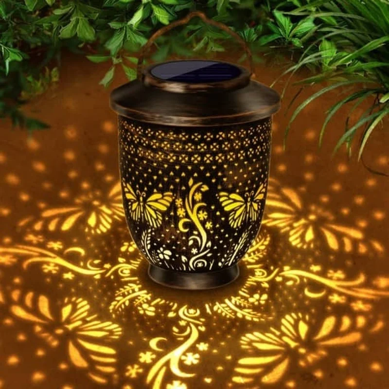 SM25388A PP Plastic Butterfly Animal Shape Hanging Solar Lantern_6