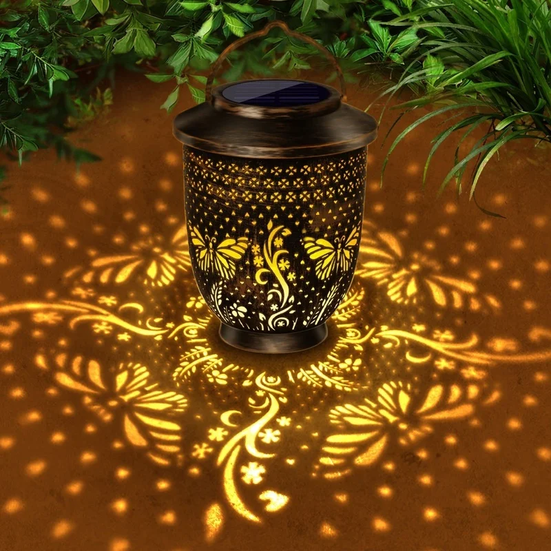 SM25388A PP Plastic Butterfly Animal Shape Hanging Solar Lantern_7