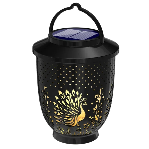 SM25388B Plastic PP Peacock Hanging Solar Lantern Bird Animal_2