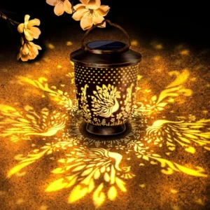 SM25388B Plastic PP Peacock Hanging Solar Lantern Bird Animal_4