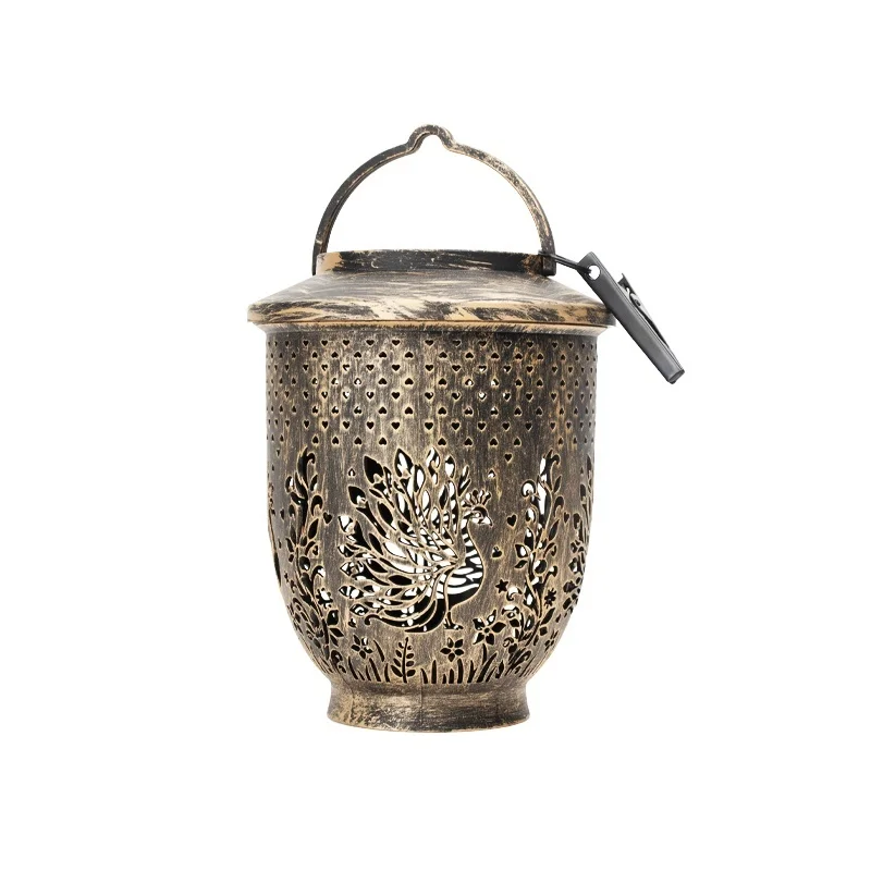 SM25388B Plastic PP Peacock Hanging Solar Lantern Bird Animal_7