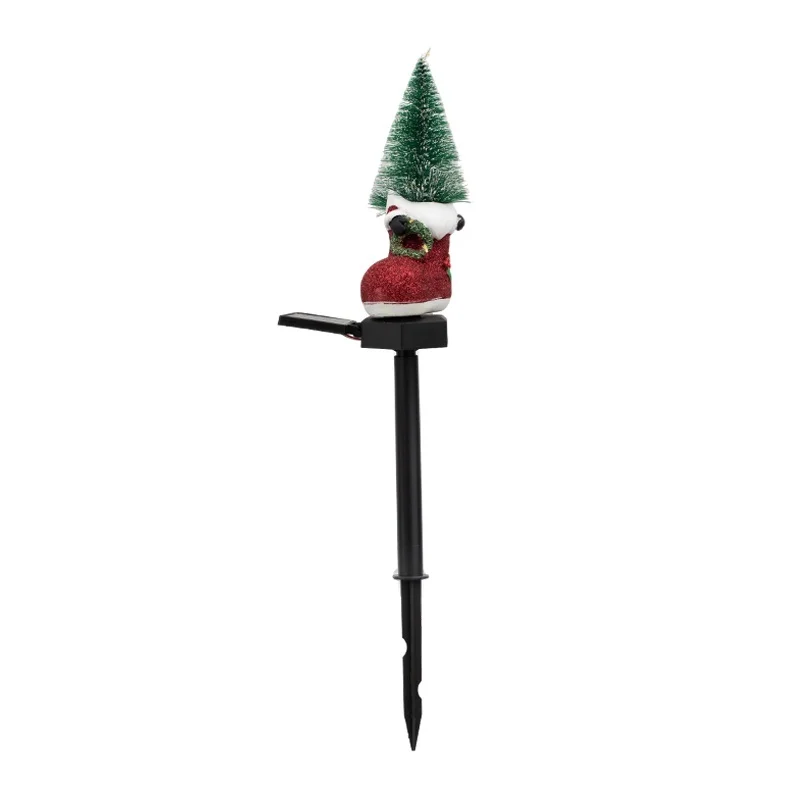 SM25391 Christmas Tree Resin Statue Solar Stake Light_5