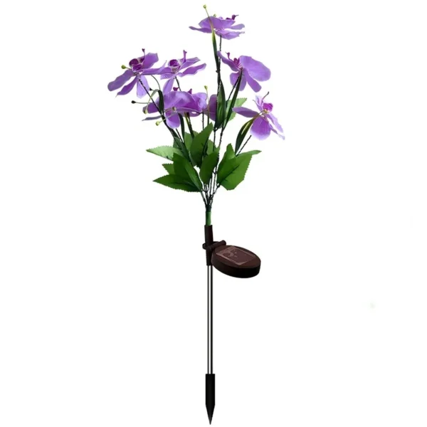 SM25441 ABS Plastic Solar Phalaenopsis Stake Light with 7 Lights