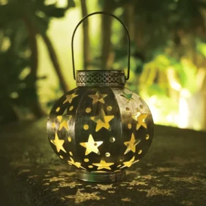 SM25452 PP Plastic Solar Star Lanterns Hanging Light