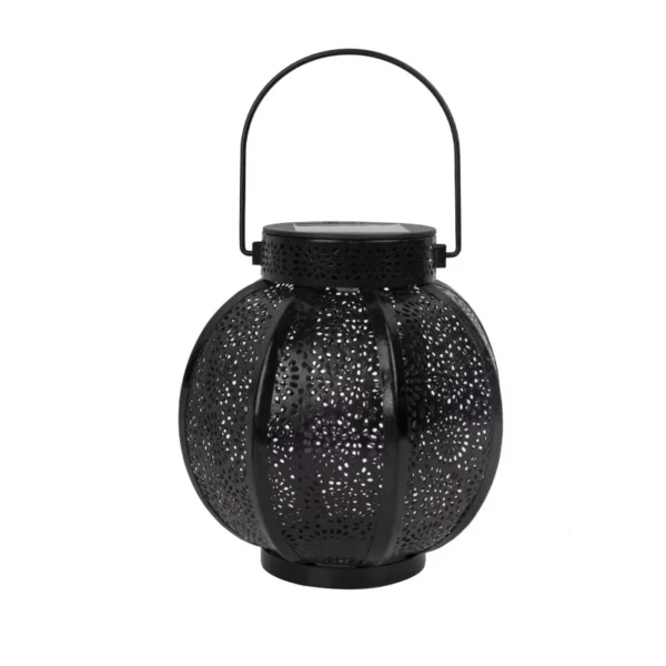 SM25455 Solar Powered Vintage Metal Iron Hanging Lantern Light_5