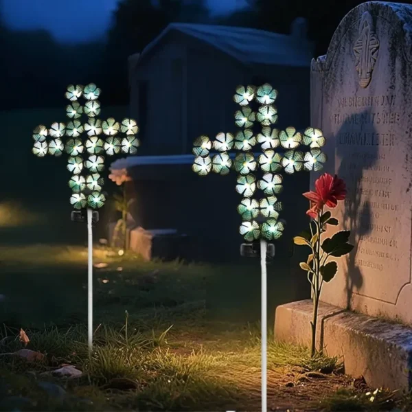 SM25463 PP Plastic Solar Garden Cross Stake Light_3