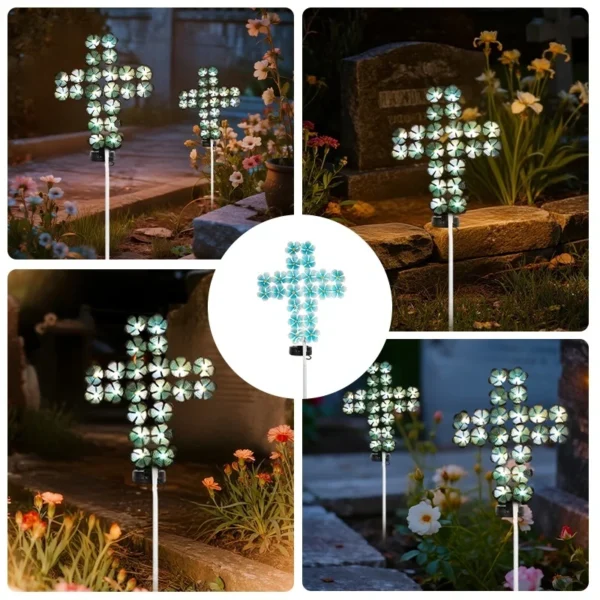 SM25463 PP Plastic Solar Garden Cross Stake Light_4