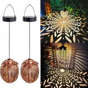 SM25465 Metal Iron Retro Decorative Solar Hanging Lantern