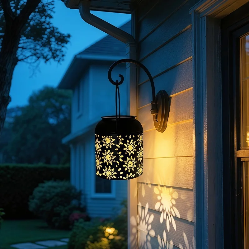 SM25466 PP Plastic Solar Hanging Lantern with Floral Pattern_5