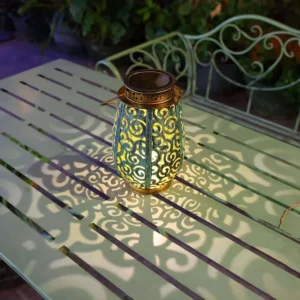 SM25470 Decorative Hollow-out Plastic PP Solar Hanging Lantern_2