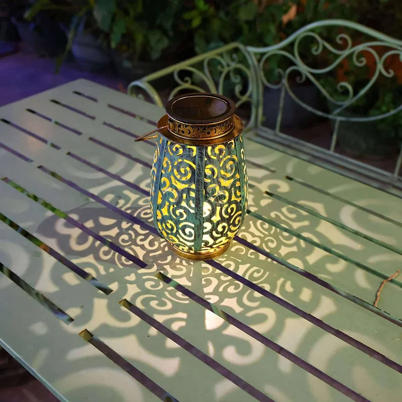 SM25470 Decorative Hollow-out Plastic PP Solar Hanging Lantern_2