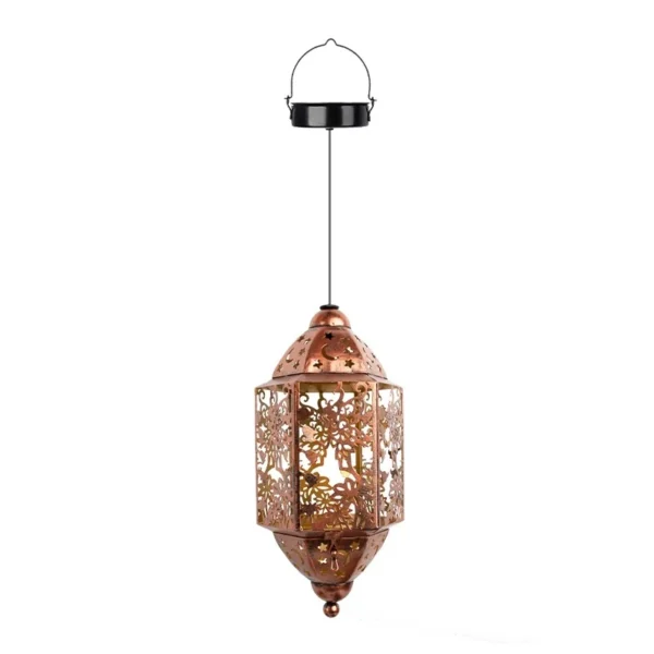 SM25477 Hollow-out Plastic PP Fairy Solar Hanging Lantern_7