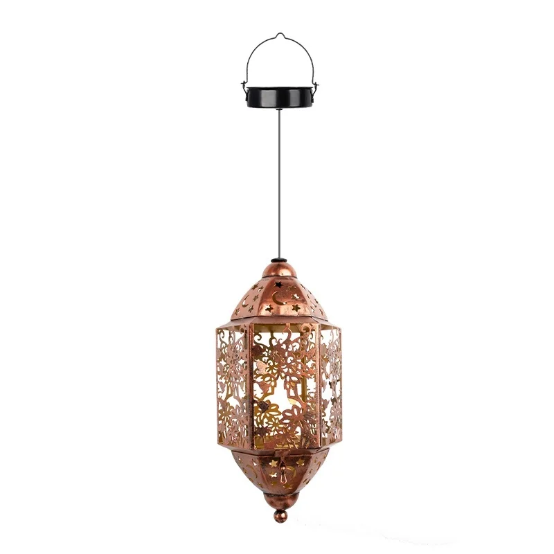 SM25477 Hollow-out Plastic PP Fairy Solar Hanging Lantern_7