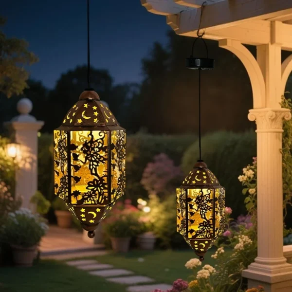 SM25477A Hollow Out Plastic PP Fairy Solar Hanging Lantern_3
