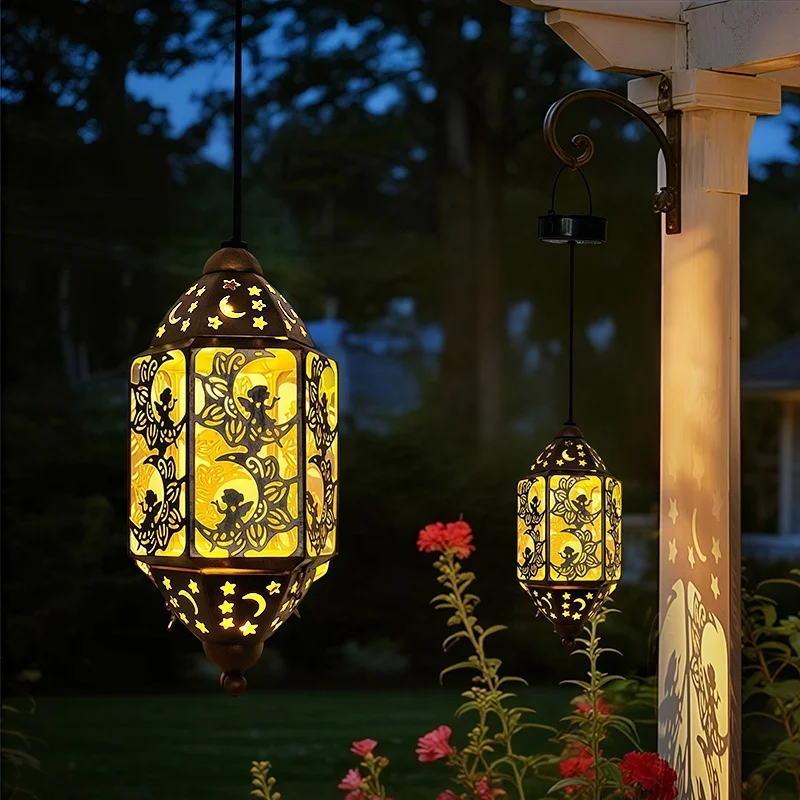 SM25477B Hollow Out Plastic PP Fairy Solar Hanging Lantern_3