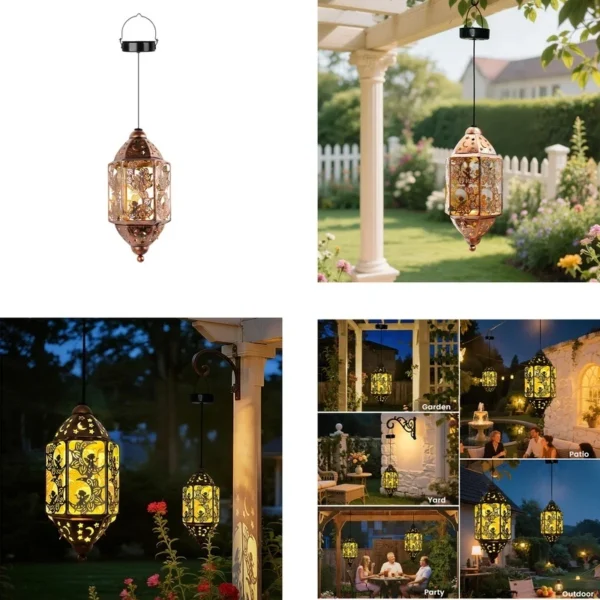 SM25477B Hollow Out Plastic PP Fairy Solar Hanging Lantern_5