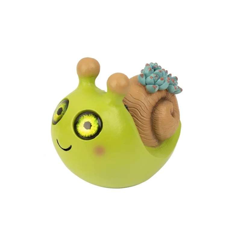 SM25483 Snail Solar Resin Statue Freestanding Animal Light_2