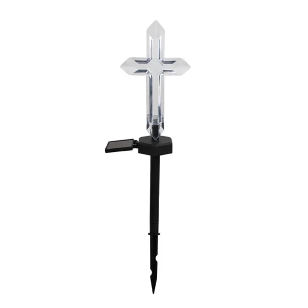 SM25498 Solar Stake Light for Plastic PP Memorial Cemetery Cross_5