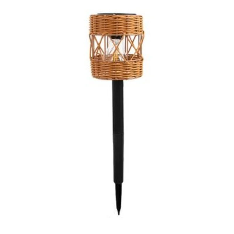 SM25499 Solar Stake Light with Plastic PP Rattan Design_4