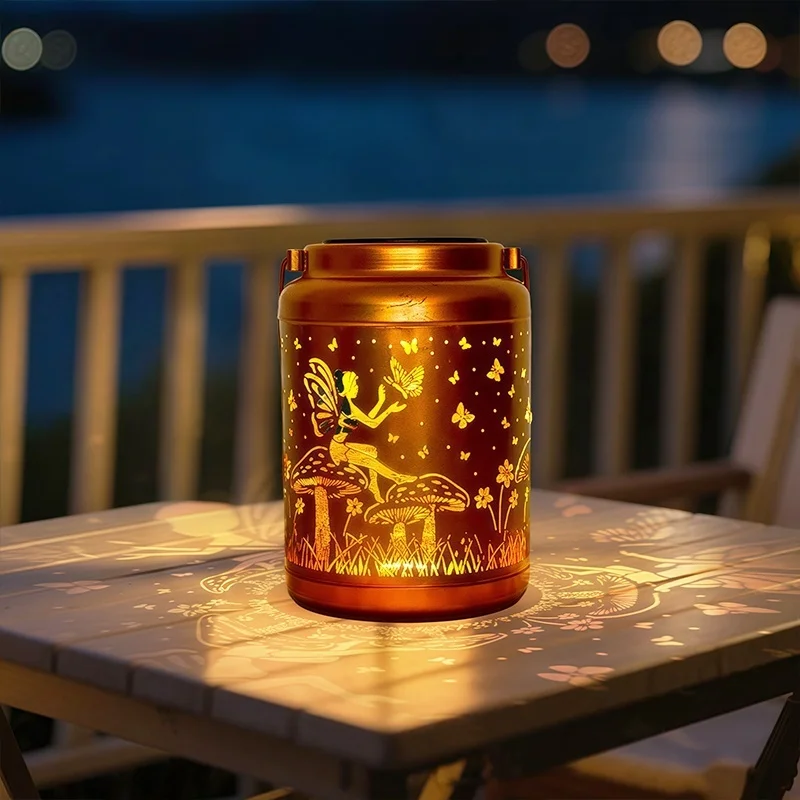 SM25501 Hollow-out Plastic PP Fairy Solar Hanging Lantern Light_2
