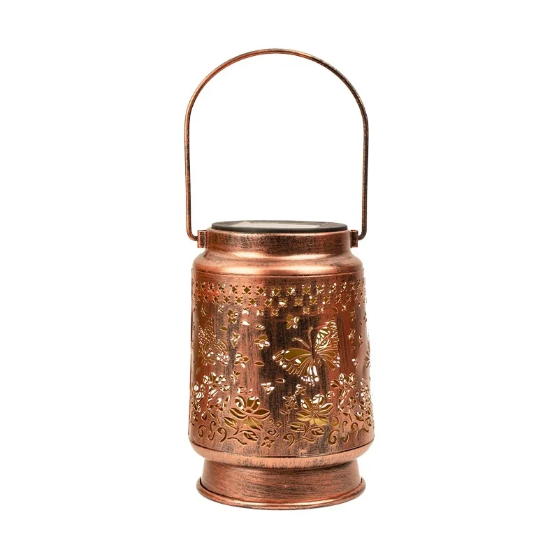 SM25504 Plastic PP Hollow-Out Butterfly Solar Hanging Lantern Light Animal_4