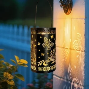 SM25506 Plastic PP Decorative Butterfly Animal Solar Hanging Lantern Light_2